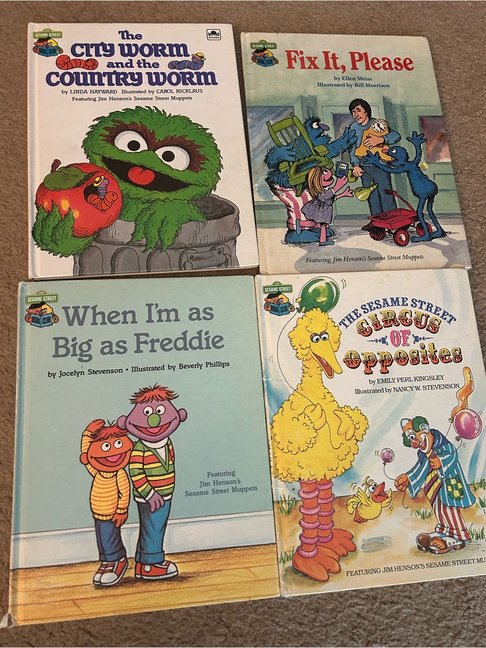 Sesame Street Kids Bool Club Books Bundle of 4